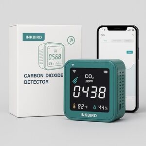 INKBIRD WiFi Indoor Air Quality Monitor – CO₂ Temperature & Humidity – New NIB!